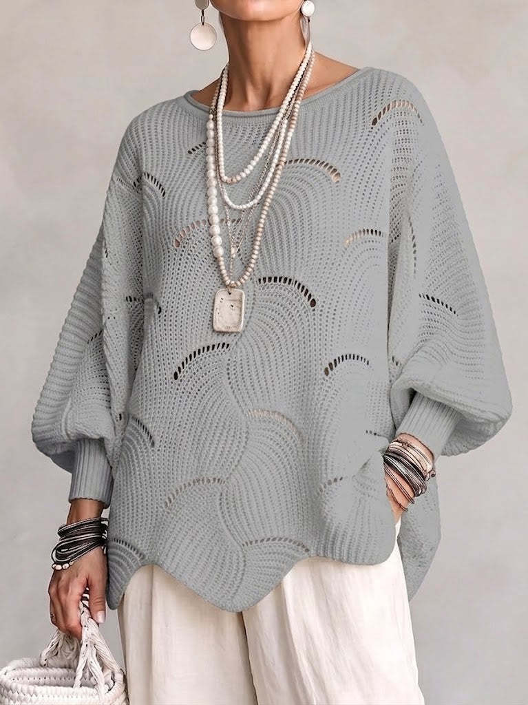Pull Oversize en Maille Ajourée || Élégance & Confort