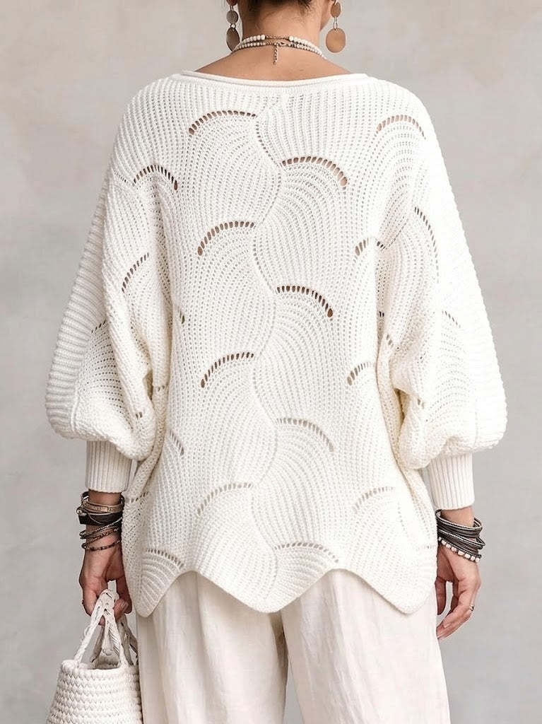 Pull Oversize en Maille Ajourée || Élégance & Confort