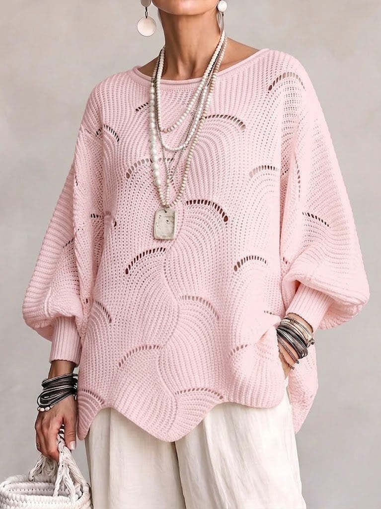 Pull Oversize en Maille Ajourée || Élégance & Confort