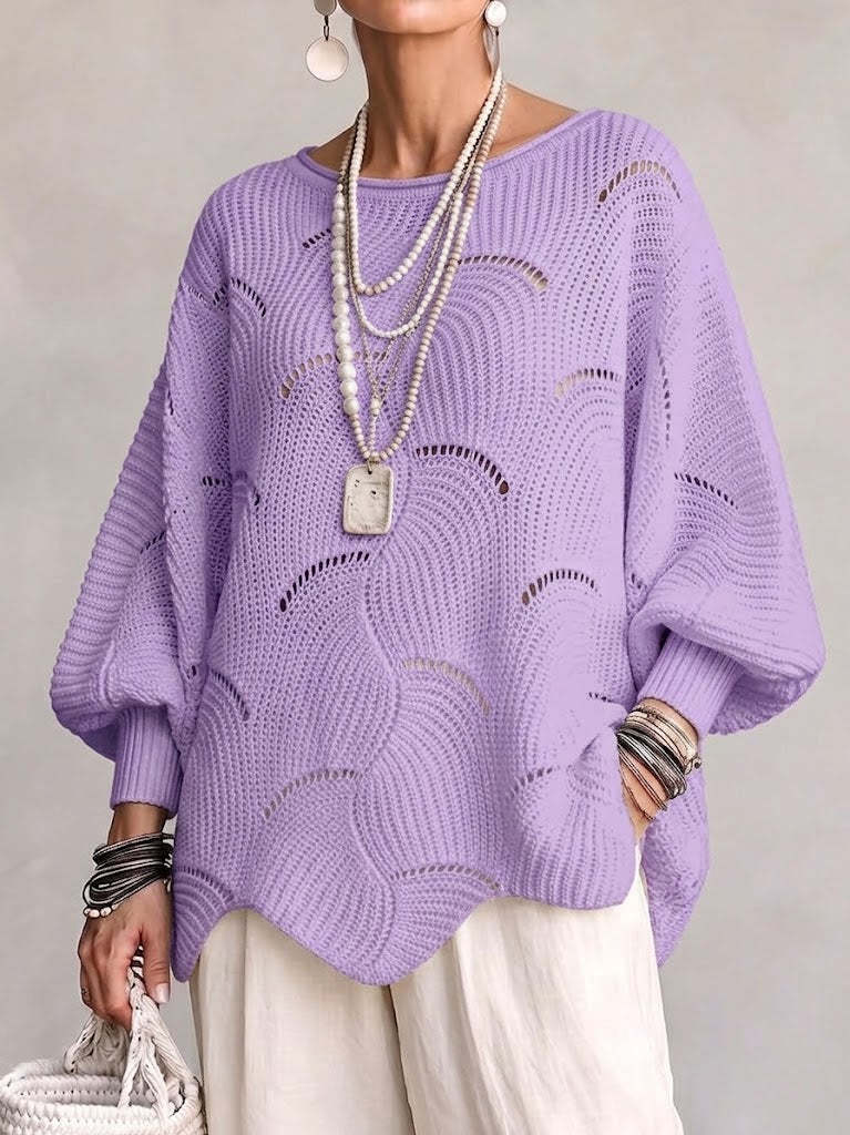 Pull Oversize en Maille Ajourée || Élégance & Confort
