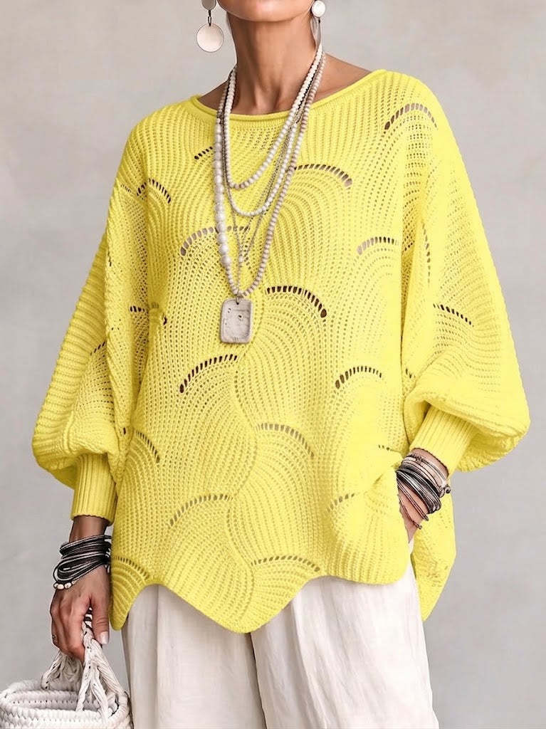 Pull Oversize en Maille Ajourée || Élégance & Confort